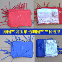 Four-legged umbrella stall tent thickened fence outdoor windshield four sides with open door transparent rainproof awning awning