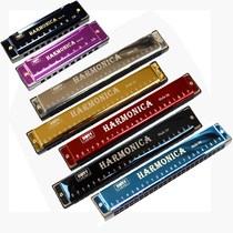  24-hole single polyphonic C-tone harmonica for children Non-toxic beginners for adults Primary and middle school students Boys and girls 10-hole music