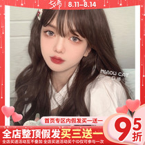 Mouthful meow wig female long curly hair natural bangs realistic net red fluffy daily lolita fake hair full headgear