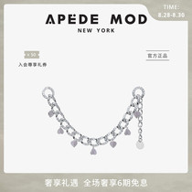  Apede Mod 2021 spring and summer new romantic heart-shaped rhinestone decorative chain womens hardware bag with shoulder strap