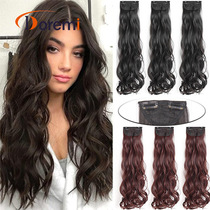 Cross-border European and American wig film female naturally traced long wave roll outlet outlet three pieces of installed capacity