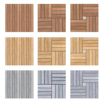 Antique tiles 60x60 imitation wood grain balcony anti-slip garden retro tiles Terrace outdoor floor tiles Courtyard floor tiles