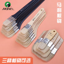 Marley bristle oil painting board brush Art professional brush watercolor painting pigment Acrylic brush large medium and small set Nylon brush Pure wool oil painting pen soft hair hard hair row brush Chinese painting beginner