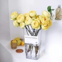 Wakeup Bucket Home Acrylic Transparent Large Flowers Vase Plastic Cylinder Road Deep Water Flower flower Shop Special