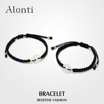 Pure silver and Tian Yu Men Couple Ping Hangbracelet Womens Gift Memorial A rival rope to boyfriend