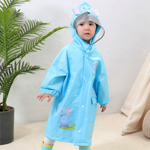 Childrens raincoat Boy girl baby primary school student with school bag kindergarten cute waterproof full body suit raincoat