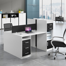 Staff office table and chair combination single staff computer desk double finance Table Plate 4 6 person table Xian