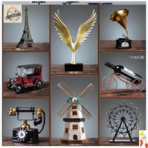 Gift table European creative retro decorations ornaments props furnishings boggy frame clock plain winter