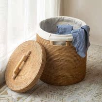 Vietnam rattan sweatbag basket storage bucket woven clothing toy sundries storage basket storage basket