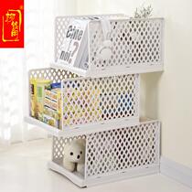Wardrobe layered partition storage artifact wardrobe storage basket shelf plastic sorting box drawer type household storage box