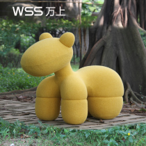 Classic designer style small horse chair cartoon child fun creative single children furniture modern minimalist tennis red ins chair