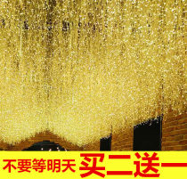 Led ice strips light curtains waterfall lights flashing lights strings lamps full of stars Door Heads Mall Festival Stars Decorative Lights