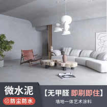 Micro cement wall ground integrated cement paint background wall clear water concrete paint light luxury simple style decoration art paint