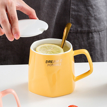 High-end Delicacy Cup Mark Cup Superior Ceramic Cup With Cover Spoon Gift Office Design Sensation Coffee Cup