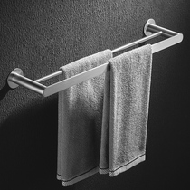 Towel rack free of punching toilet bathroom 304 stainless steel wool towel rack mesh red light lavish bathroom towel bar double bar