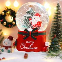 Crystal Ball Santa Claus Music Box Christmas Gifts Small Gifts 2021 Creative Pendings for Girls Music Box