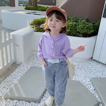 Girls T-shirt Autumn New Korean version of foreign-style childrens autumn baby long sleeve T-shirt little girl with cotton coat tide