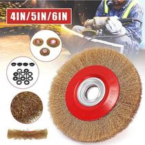 4 5 6 Inch Steel Flat Wire Brush Wheel Polishing Sanding Whe