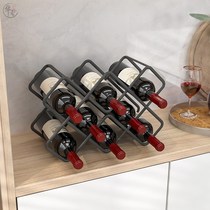 Red wine lattice rack diamond rack rack household vertical Nordic metal ornaments light luxury creative storage rack