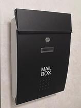Inbox outdoor high-end iron wall hanging European messenger mailbox Reports rain-proof waterproof belt lock