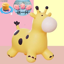 Childrens inflatable toy vault Mount long neckband music with outdoor toy rubber horse