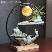 Flow ornaments opening gift TV Cabinet Office small fish tank new Chinese ceramic Zen living room soft