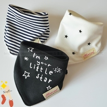 ins newborn saliva towel baby pure cotton triangular towel baby double press buckle scarf circumference mouth full cotton 3 dress spring autumn