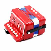Children's Toy Accordion 7 Key 2 Bass Music Toy Tricolor