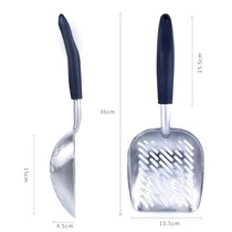 Pet Large Aluminum Alloy Cat Sand Shovel Metal Anti-Fall And Durable Shoveling ten Pence Cat Shovel Pet Cleaning Supplies