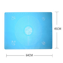 Extra large 64 * 45CM scale silicone kneading pad chopping plate rolling pad silicone non-slip heat insulation