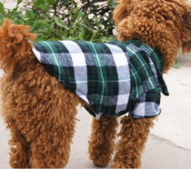 Pet clothes summer English Plaid Pet shirt pet spring summer dog casual clothes