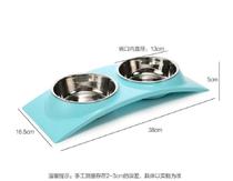 Dog Bowl Cat Bowl Large Stainless Steel Dog Basin Dog Eating Basin Teddy Gold Wool Dog Rice Basin Non-slip Abrasion Resistant Pet Bowl
