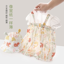 Newborn Baby Conjoined Clothes Ins Wind Summer 1 Year Old Baby Khae Thin Young Child Short Sleeve Summer Dress Woman Climbing