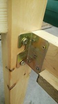Thickened bed insert heavy solid wood bed hook bed accessories hardware corner code bed hinge screw bed buckle furniture connector