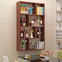 Simple modern wine rack Wine cabinet Wall-mounted restaurant Hotel wall hanging red wine rack Creative multi-layer shelf