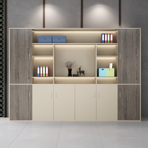 Office furniture wooden filing cabinet bookcase combination panel data filing cabinet boss room background file cabinet