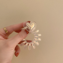 Love Mermaid Ji telephone line Hairband female summer minimalist head rope ins tie hair frosted no trace rubber band