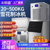 Binglixue Commercial snowflake ice machine 300 kg Hot pot shop seafood sashimi 200kg Supermarket ice crusher