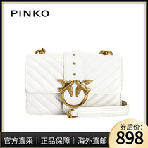 Hong Kong pinko swallow bag 21 spring and summer new twill sheepskin gold buckle flying bird chain womens bag