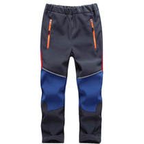New childrens outdoor assault pants windproof waterproof plus velvet thickened boys and girls sports skiing pants