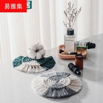 Hand-woven cotton rope thick anti-hot insulation mat heat-resistant table mat coaster bowl mat