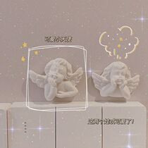 Switch stickers Wall stickers Nordic style ins retro angel relief girls bedroom ornaments cute creative decoration walls