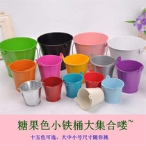 Pastoral creative dried flower Tin Flower bucket large promotion do old iron small bucket flowerpot vintage flower Flower
