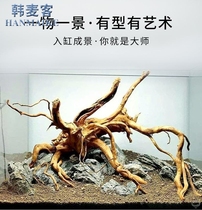 Fish tank climbing decoration sunken wood rhododendron root fish tank ornaments ecological shelter reptile landscape hermit crab