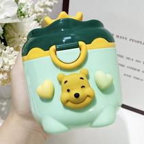 Portable baby milk powder box to carry out sealed moisture-proof cute cartoon packaging box storage tank baby snacks