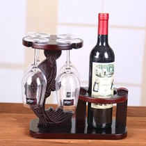 European-style solid wood red wine rack ornaments creative wine rack solid wood display rack household wine bottle rack living room wine shelf