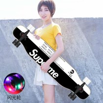 Longboard skateboard Adult male and female students professional beginners road dance board painting street children and teenagers four-wheeled skateboard