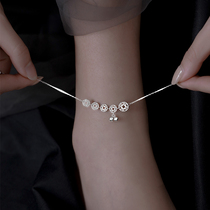 Bell anklet female summer niche design 2021 new trend high-end light luxury sterling silver anklet has sound and does not fade