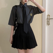 jk uniform skirt genuine summer college style suit Full school uniform Graduation class dress High school summer British style Japanese style