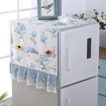 Refrigerator cover cloth single door open double door open cabinet top dust cover protection cover towel roller washing machine curtain cover dust cloth
